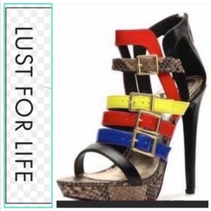 LFL multi color candy heels 80s inspired